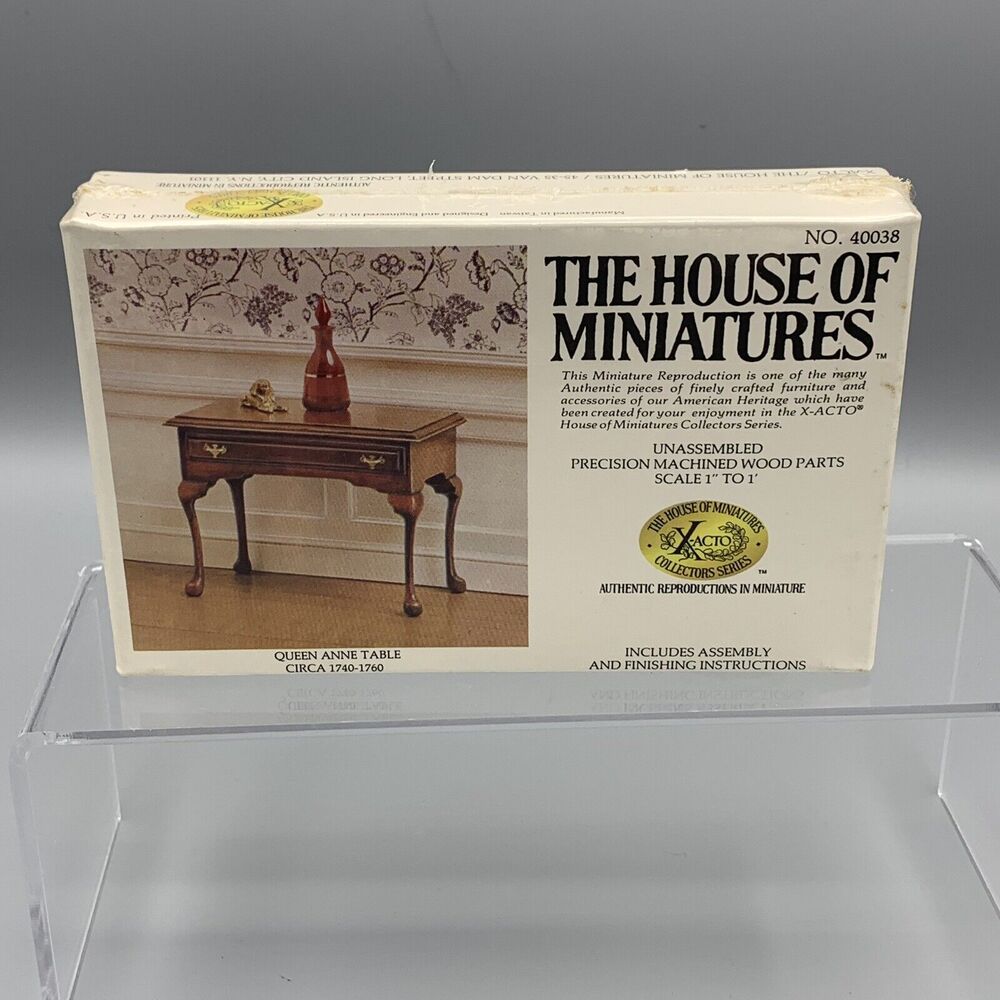 The House of Miniatures Queen Anne Table Dollhouse Kit 40038 X-ACTO Sealed NOS